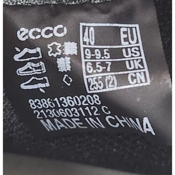 ECCO Mens Receptor Lite Waterproof Leather Boots Mid Size 6-6.5 Grey/Black/White