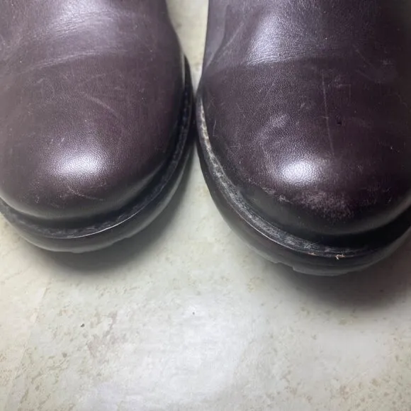Ecco Womens Leather &amp; Suede Knee-High Boots Buckle Accent Side Zipper Size 39