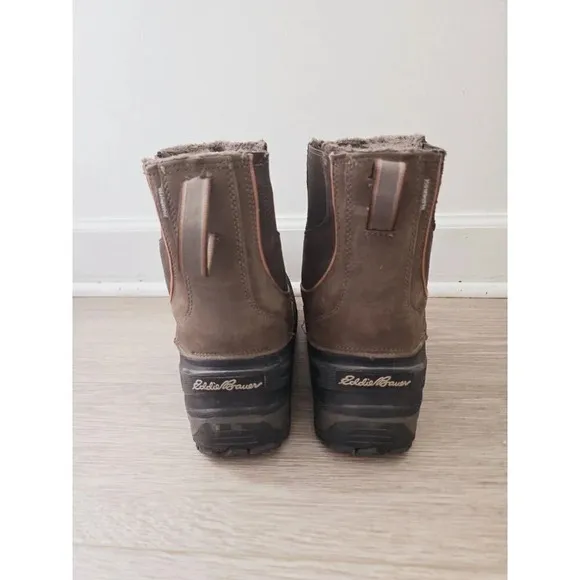 Eddie Bauer Snowfoil Brown Pull On Waterproof Outdoor Thermafill Winter Boots 13
