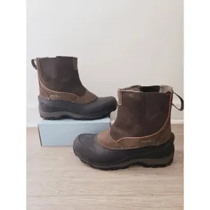 Eddie Bauer Snowfoil Brown Pull On Waterproof Outdoor Thermafill Winter Boots 13