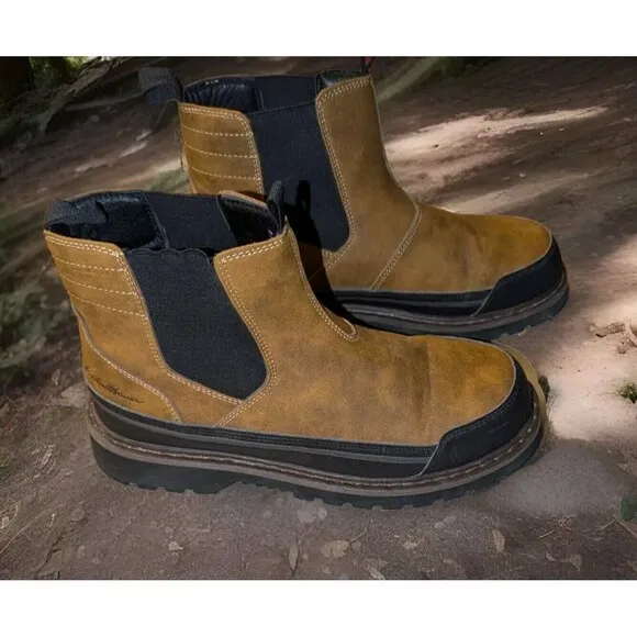 Eddie Bauer Tradesman Steel Toe Men's Work Boots Size 8M