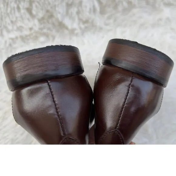 EGOSS men’s fisherman Buckle Closed Toe Sandal Brown leather Made in India Sz 10
