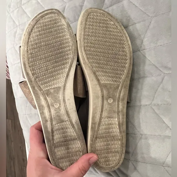 Eileen Fisher Sport Suede Criss Cross Banded Wedge Platform Sandals