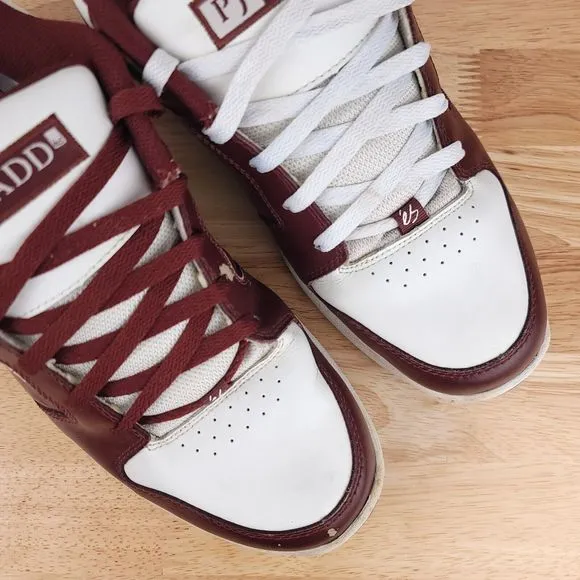 Es Shoes Mens 13 Burgundy White PJ Ladd Low Top Lace‎ Up Skate Sneakers Footwear