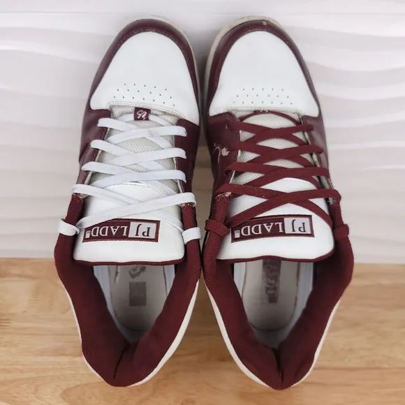 Es Shoes Mens 13 Burgundy White PJ Ladd Low Top Lace‎ Up Skate Sneakers Footwear