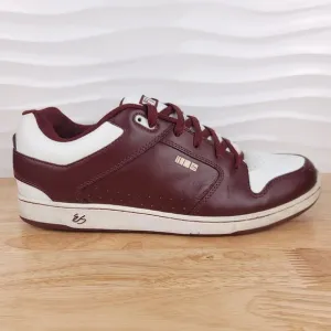 Es Shoes Mens 13 Burgundy White PJ Ladd Low Top Lace‎ Up Skate Sneakers Footwear