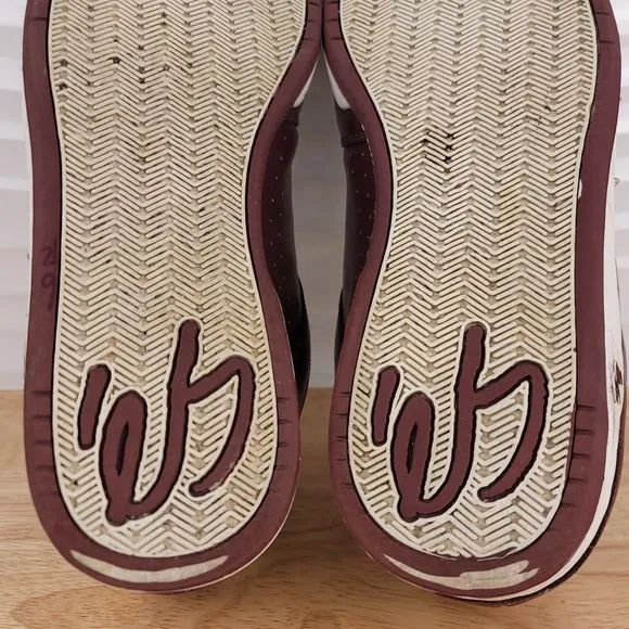 Es Shoes Mens 13 Burgundy White PJ Ladd Low Top Lace‎ Up Skate Sneakers Footwear