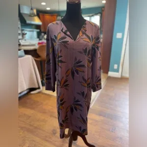 Essentiel Antwerp 3/4 Sleeve Dress - Purple Floral Print, Size 40 NWT