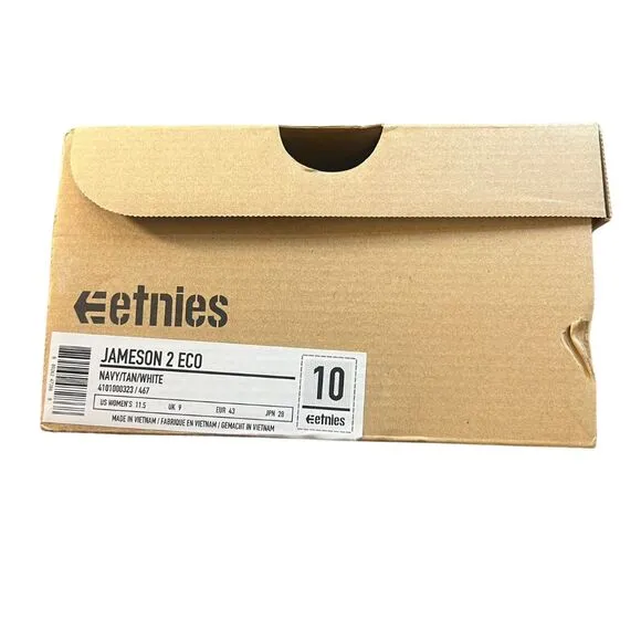 Ethnies Jamison 2 Eco Mens Shoes Size 10 Skater Boat Bellows Tongue Earthy Tree