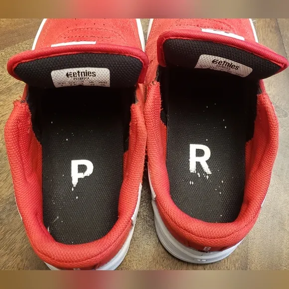 etnies Estrella Skate Shoes In Red By Ryan Sheckler Unisex Ms7, Ws8.5