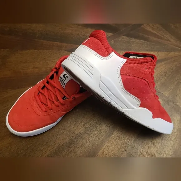 etnies Estrella Skate Shoes In Red By Ryan Sheckler Unisex Ms7, Ws8.5