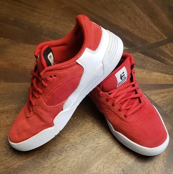 etnies Estrella Skate Shoes In Red By Ryan Sheckler Unisex Ms7, Ws8.5