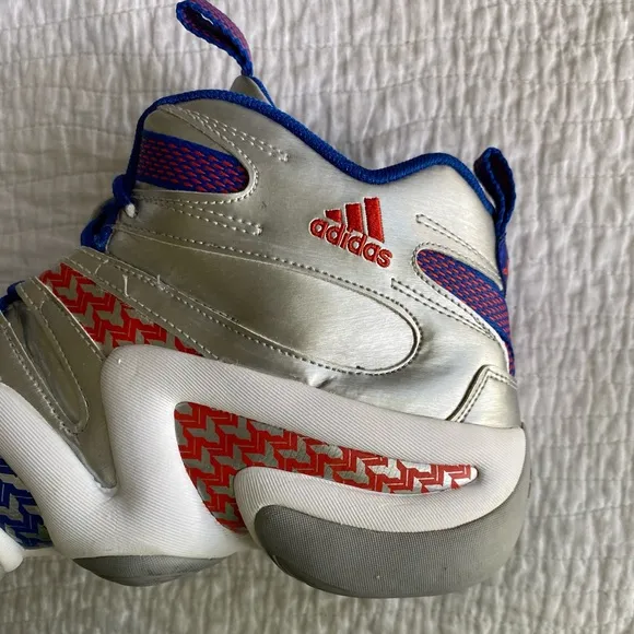 EUC Adidas Crazy 8 KB8 ‘John Wall' Sneakers (G98293) Silver/Blue Size 12
