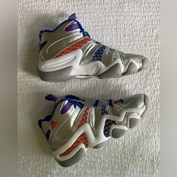 EUC Adidas Crazy 8 KB8 ‘John Wall' Sneakers (G98293) Silver/Blue Size 12