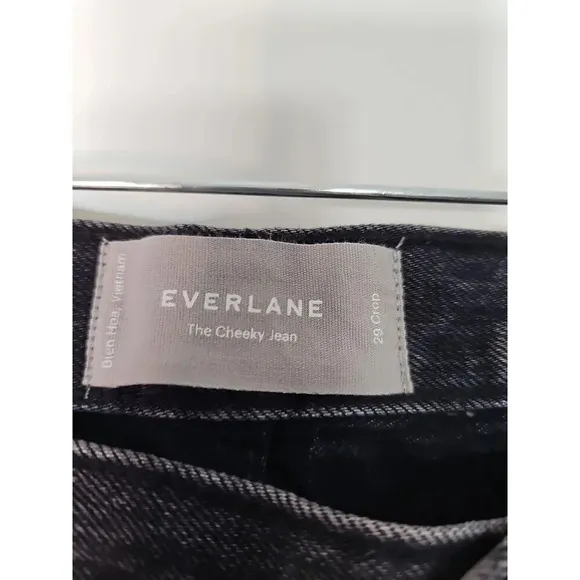 Everlane The Cheeky Jean Black  High Rise Cropped Straight Leg  Size 29