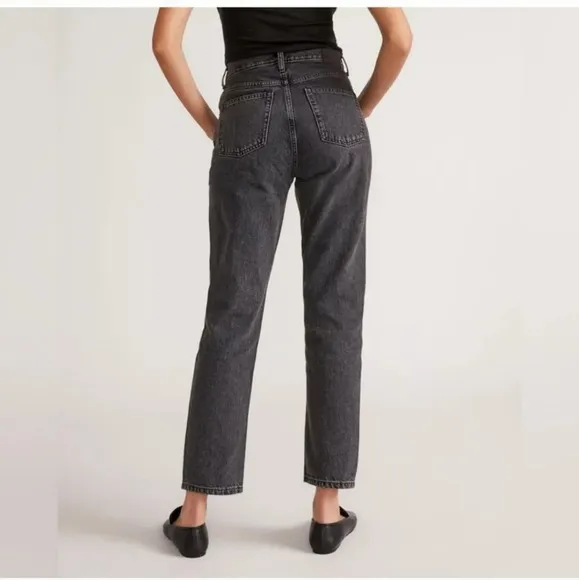 Everlane The Cheeky Jean Black  High Rise Cropped Straight Leg  Size 29