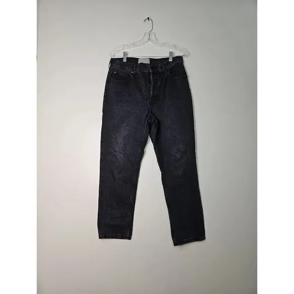 Everlane The Cheeky Jean Black  High Rise Cropped Straight Leg  Size 29