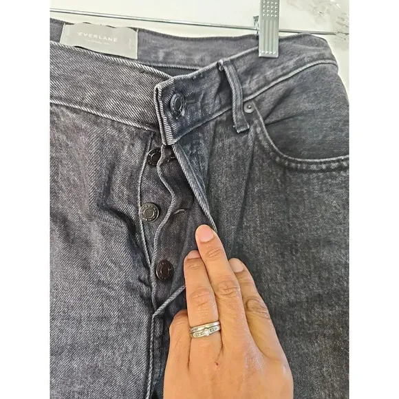 Everlane The Cheeky Jean Black  High Rise Cropped Straight Leg  Size 29