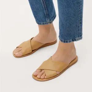 Everlane The Day Crossover Sandal in Light Taupe size 7