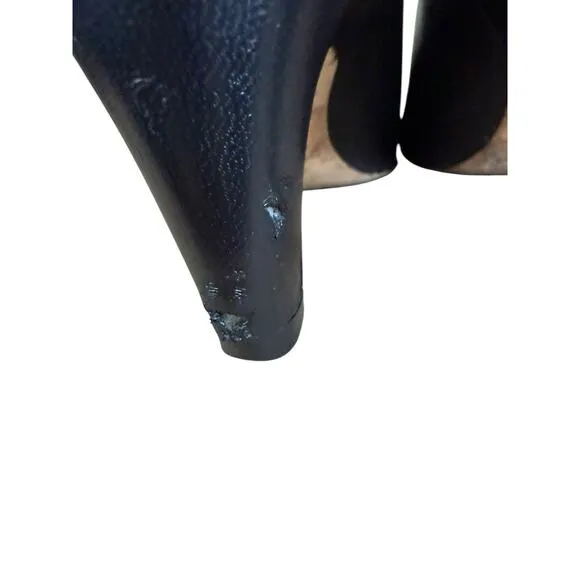 Everlane The Knee-High Banana Heel Boot in Black Leather sz 7 Women's Pull-on