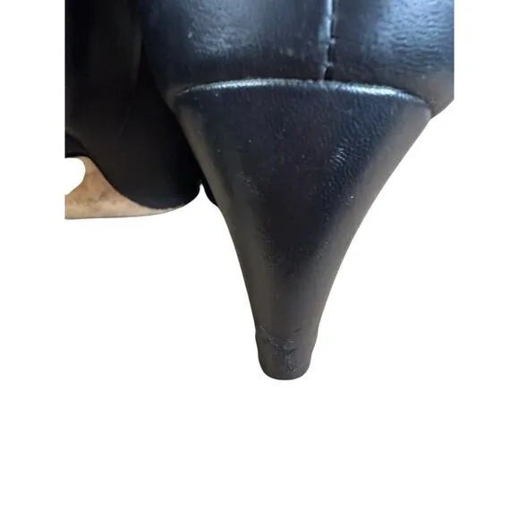 Everlane The Knee-High Banana Heel Boot in Black Leather sz 7 Women's Pull-on