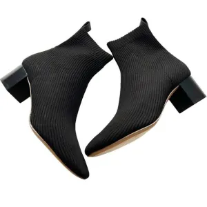 EVERLANE Women’s The Glove Ankle Boots in Black ReKnit-Size 6.5