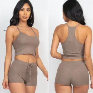 Everyday Ease Ribbed Set - Beige