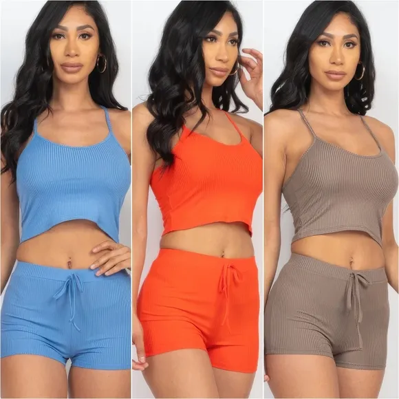 Everyday Ease Ribbed Set - Beige