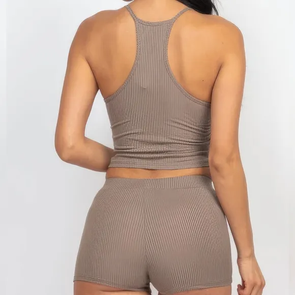 Everyday Ease Ribbed Set - Beige