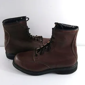 (F2) Carolina Leather Steel Toe Work Boots, 11 E