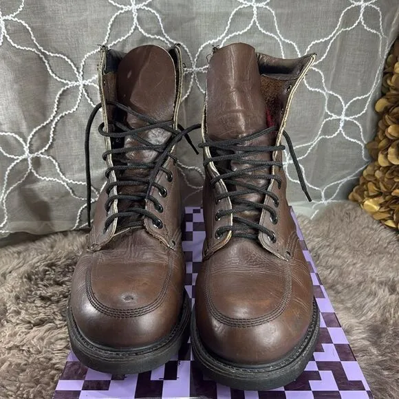 (F2) Carolina Leather Steel Toe Work Boots, 11 E