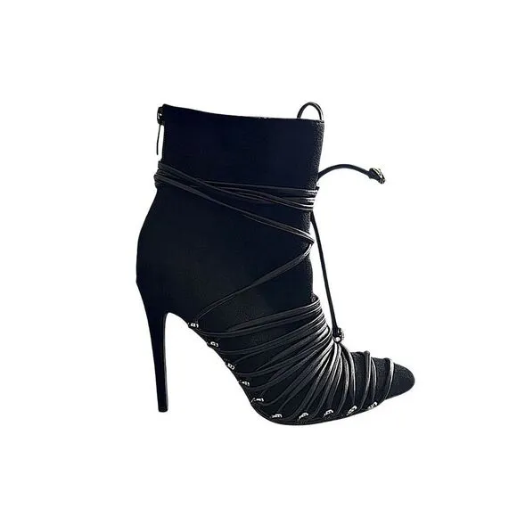 Fashion Nova Wrap Around Catalina Booties Boots - Size 7.5  ***Item: B3
