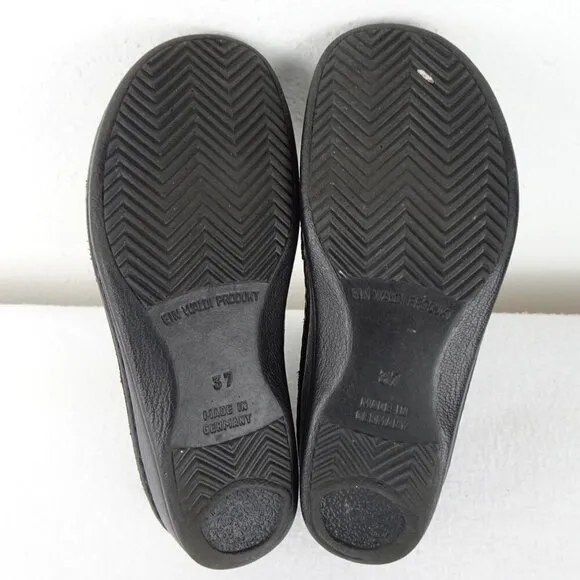 Finn Comfort Newport Shoes Women’s Size 37 US 6 Black Slip On Comfort Loafers