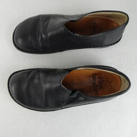 Finn Comfort Newport Shoes Women’s Size 37 US 6 Black Slip On Comfort Loafers