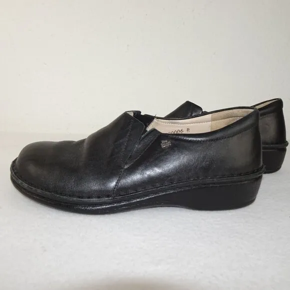 Finn Comfort Newport Shoes Women’s Size 37 US 6 Black Slip On Comfort Loafers