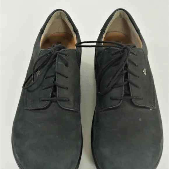 Finn Comfort Pretoria Black Nubuck Oxford Shoes