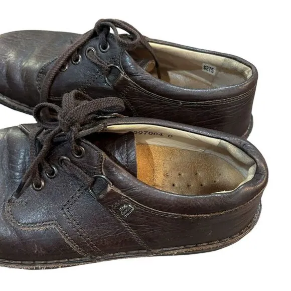 Finn Comfort Vaasa Brown Leather Lace Up Shoes Size 37 Women's US Size 6.5 7
