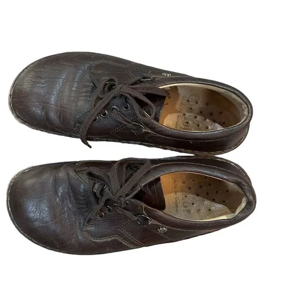 Finn Comfort Vaasa Brown Leather Lace Up Shoes Size 37 Women's US Size 6.5 7