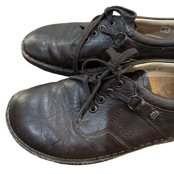 Finn Comfort Vaasa Brown Leather Lace Up Shoes Size 37 Women's US Size 6.5 7