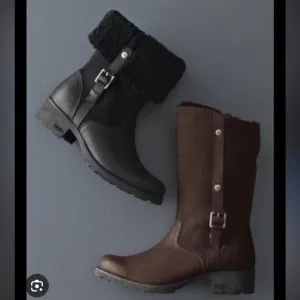 Fleece Black Ugg Motorcycle Boots 9
