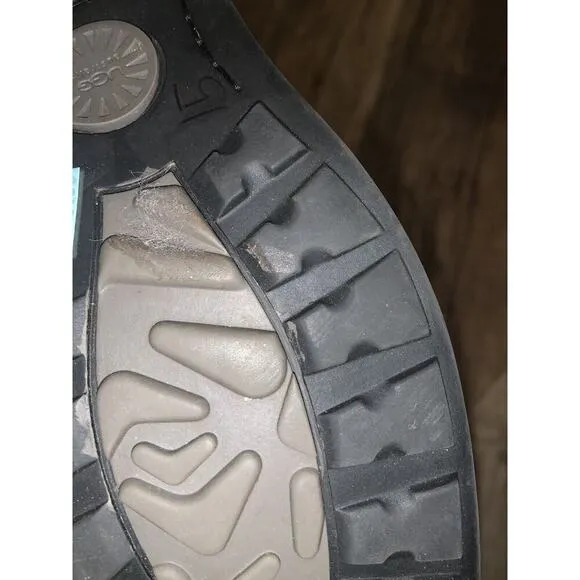 Fleece Black Ugg Motorcycle Boots 9