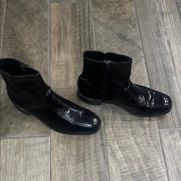 Florsheim Black leather Ankle Boots Sleek Chelsea Style