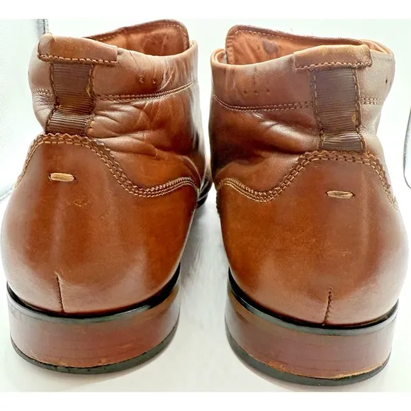 Florsheim Men Sorrento Plain Toe Boots Chukka 13 Brown Flexsole Leather  Brogue