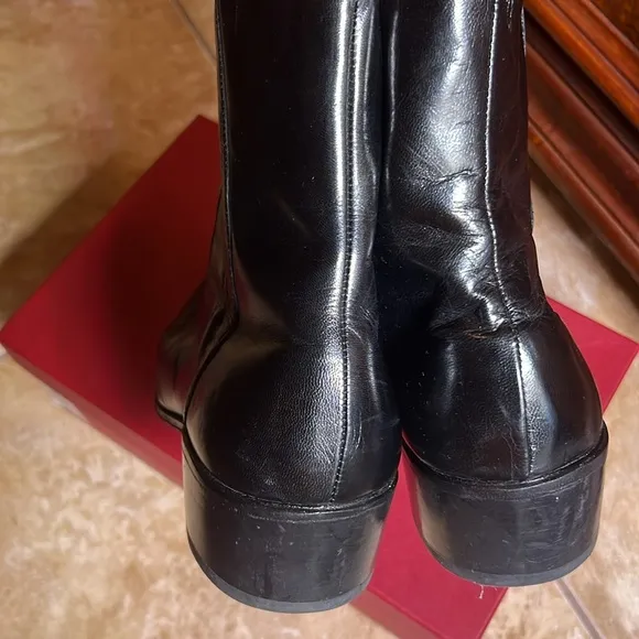 Florsheim Men’s Stylish Duke Bike Toe Black Leather Zipper Boots, Size 10.5