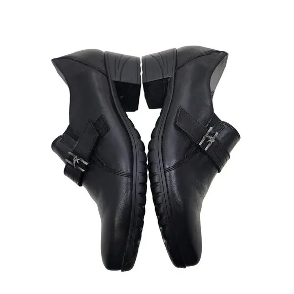 Fluchos Charis F0942 Women's Comfort Slip-On Shoes Size 39 Black Leather
