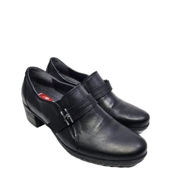 Fluchos Charis F0942 Women's Comfort Slip-On Shoes Size 39 Black Leather