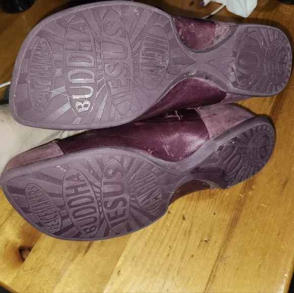 Fluevog Peacemaker Mildred Burgundy ankle boots Women's 8 Men's 6