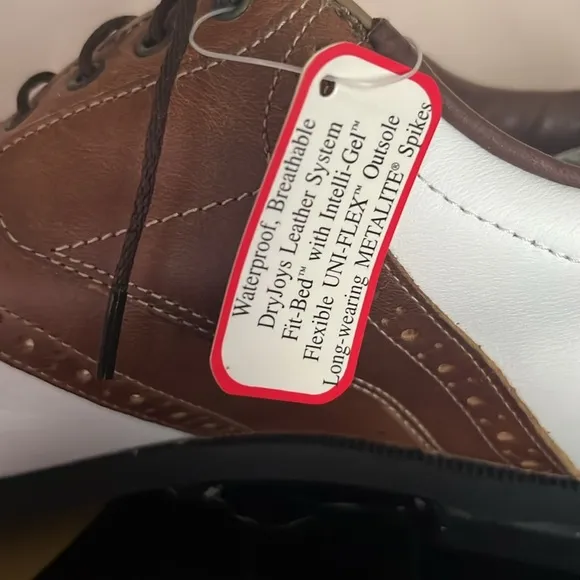 FootJoy DryJoy Men's Brown and White Golf Shoes. Size 11.5