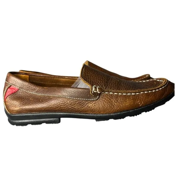 FootJoy Men's Size 9.5 Club Casuals Brown Leather Loafers Comfort Slip Ons