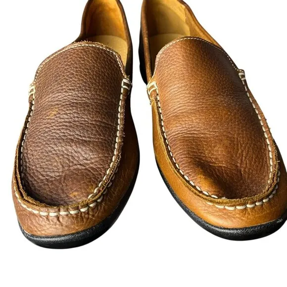 FootJoy Men's Size 9.5 Club Casuals Brown Leather Loafers Comfort Slip Ons